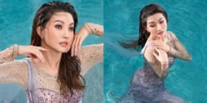 7 Gaya Sarwendah di Pemotretana Kolam Renang